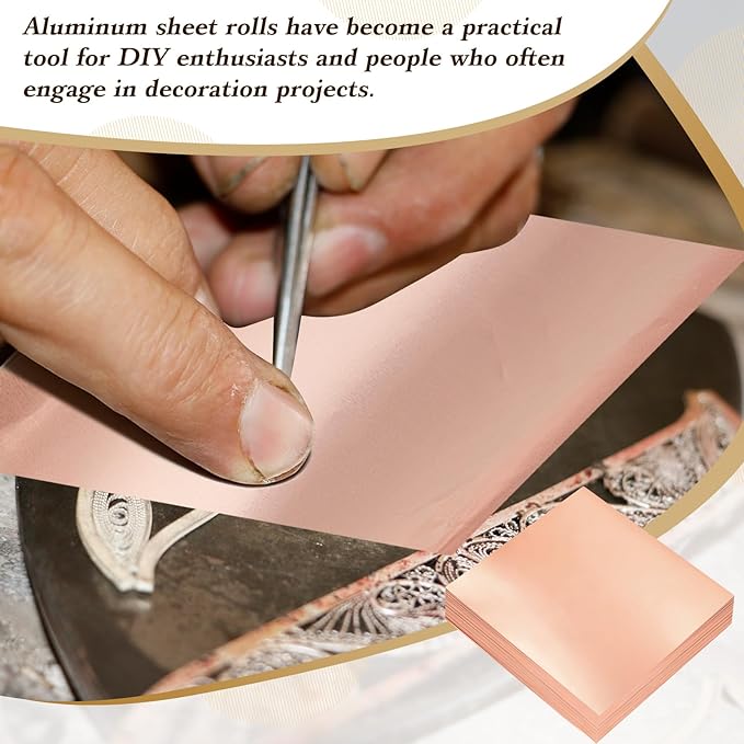 150 Packs Aluminum Metal Crafts DIY Foil 6 Inch x 6 Inch x 0.07 mm Thick - Image 3