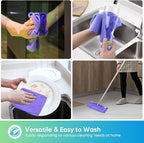 HOMEXCEL Purple Microfiber Cleaning Cloth, 12 Pack Premium Microfiber Towels - Image 4