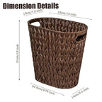 PINXIURY Wicker Trash Can, Watse Basket, Woven Bathroom Trash Can - Image 2