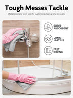 Fantasticlean Microfiber Cleaning Cloth Roll -60 Pack, Tear Away Microfiber - Image 7