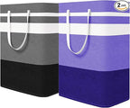 2-Pack Foldable Laundry Basket, Large Laundry Baskets by Kewjug