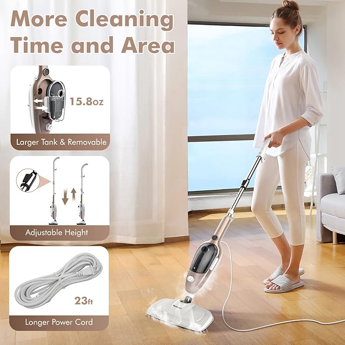 Steam Mop - All-in-one Powerful Handheld Steam Cleaner Detachable Floor Steamer - Image 3