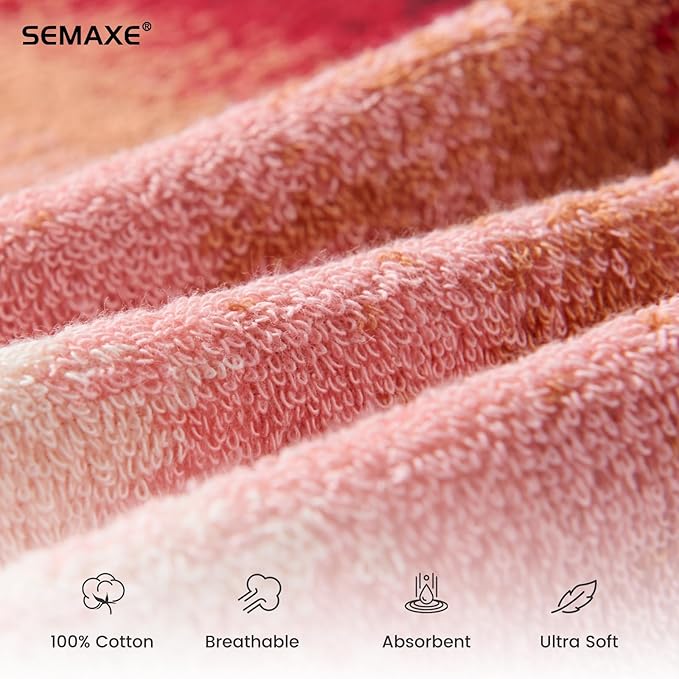 SEMAXE 12 Pack Hand Towels for Bathroom, 100% Cotton Towels - Image 3