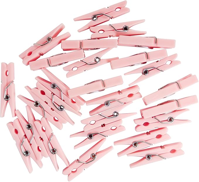 50 PCS Baby Shower Games, Clothes Pins, Plastic Mini Clothespins, Mini Clothes by Unknown