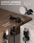 Magnetic Cable Clips 360° Rotation Cord Holder, 12 Pack Cord Organizer 1s Lock - Image 3