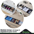 NEATERIZE Drawer Organizer Clothes Set of 12 Black - Image 9
