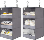GRANNY SAYS 3-Shelf Closet Organizers and Storage, Foldable Hanging Closet by GRANNYSAYS