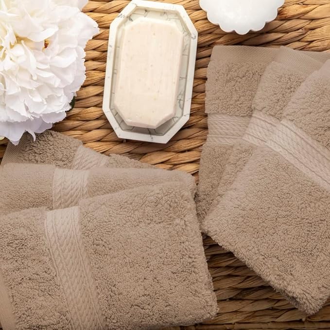Superior Solid Egyptian Cotton Face Towel Set - Image 8