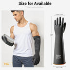 ThxToms Heavy Duty Latex Gloves, Long Rubber Gloves, Chemical Resistant Gloves - Image 8