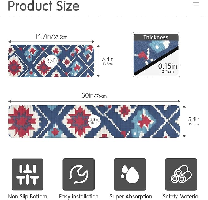 Kitchen Sink Splash Guard 2 PCS 30 Inch Sink Faucet Mat Splash Guard - Image 2