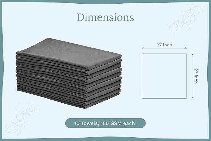 Organic Cotton Gray Tea Towels - Image 4