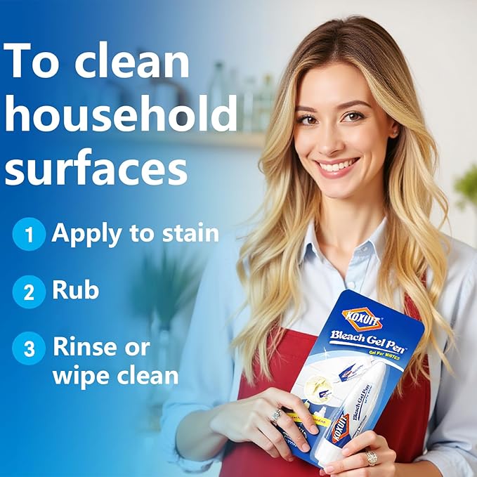Portable Dual-Tip Bleach Pen for White Clothes & Grout - Image 2