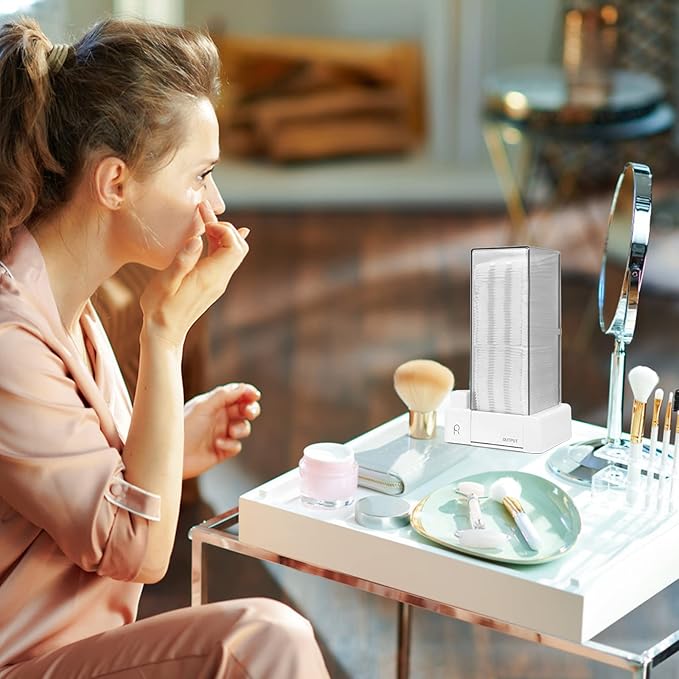 Automatic Cotton Pad Holder, Square Press Out Cosmetic Cotton Makeup Removers - Image 6