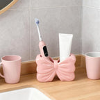 Bow Toothbrush Holder， 2-Slot Toothbrush and Toothpaste Holder Cute Toothbrush - Image 8