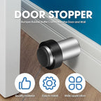 Chumia 20 Pcs Door Stopper Mounted Floor Stops Stainless Steel Cylindrical - Image 5
