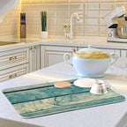 Super Absorbent Dish Drying Mat, Microfiber Fast-Drying Dish Mat, Kitchen Dish - Image 6