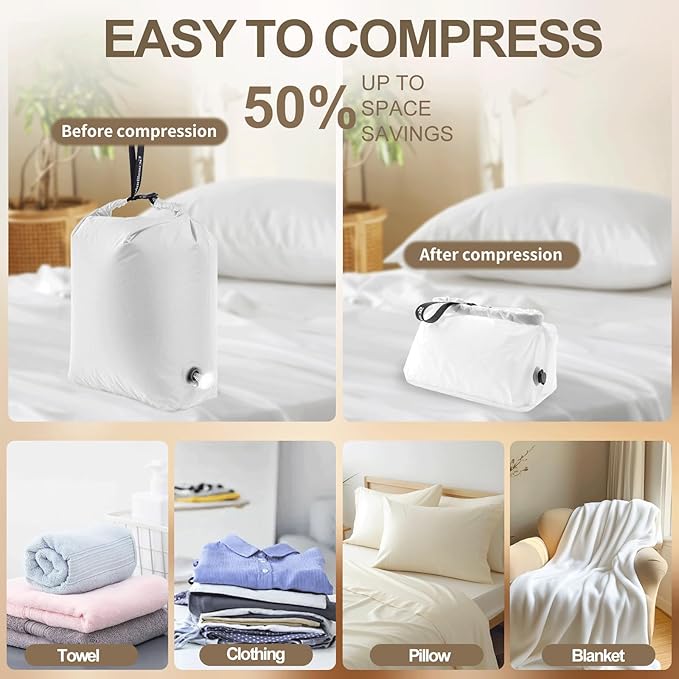 Travel Laundry Bag, Vacuum Compression Dirty Clothes Travel Bag Waterproof Wet - Image 3