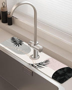 Patterned Sink Faucet Mat Kitchen Splash Guard Super Absorbent Drying Mat by BnhjsdwTablecloth