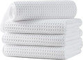 Microfiber Waffle Hand Towels, 4 Pieces, Fast Drying, Lint Free 430 GSM by Unknown