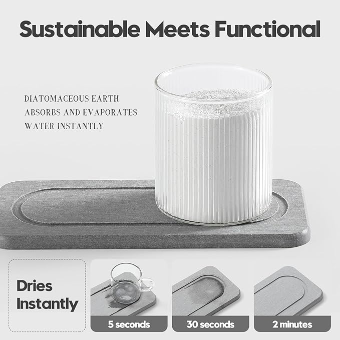 2Pack Diatomite Stone Water Absorbing Sink Tray - Image 5