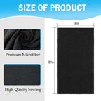 6 Pack Black Salon Towels, Super Soft and Absorbent Microfiber Hair Towel - Image 2