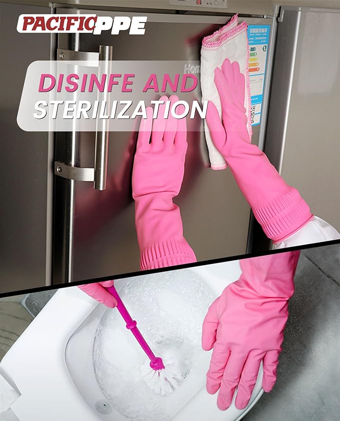 PACIFIC 2 Pairs Reusable Rubber Gloves - Image 6