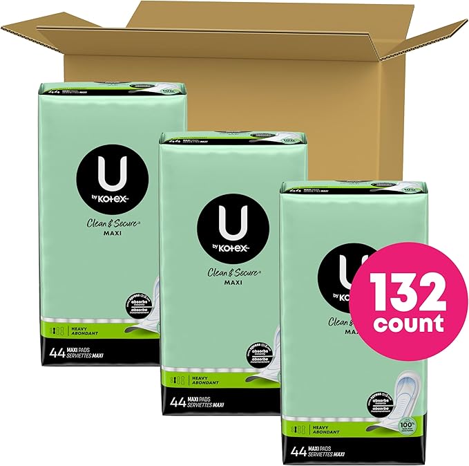 U by Kotex Clean & Secure Maxi Pads, Heavy Absorbency - Image 2