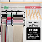 Closet Organizers and Storage, 5 Pack Velvet Pants-Hangers-Space-Saving - Image 6