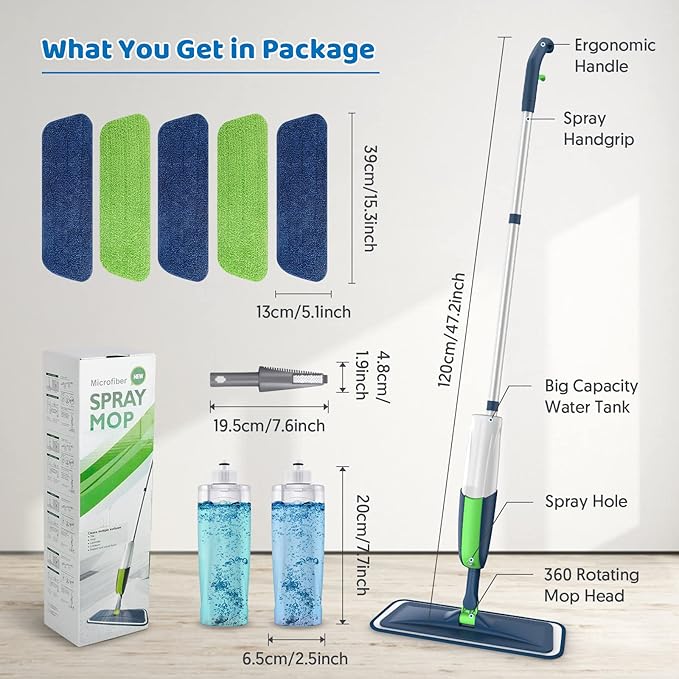 Spray Wet Mops for Hardwood Floor Cleaning: MEXERRIS Floor Mop - Image 7