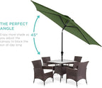 Best Choice Products 10ft Outdoor Table Compatible Steel Polyester Market Patio Umbrella w/Crank and Easy Push Button Tilt - Image 2
