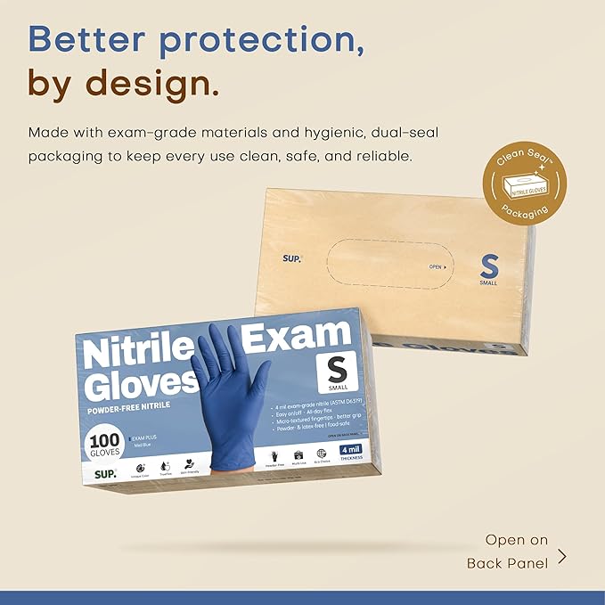 SUP Powder-Free Nitrile Exam Gloves - Image 5