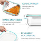 Vtopmart 122oz+50oz Large Glass Food Storage Containers - Image 6