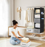 5-layer suspended fabric shelf organizer, equipped - Image 2