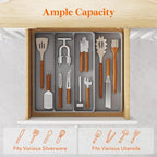 Lifewit Utensil Organizer for Kitchen Drawer, Expandable Cooking Silverware Tray - Image 2