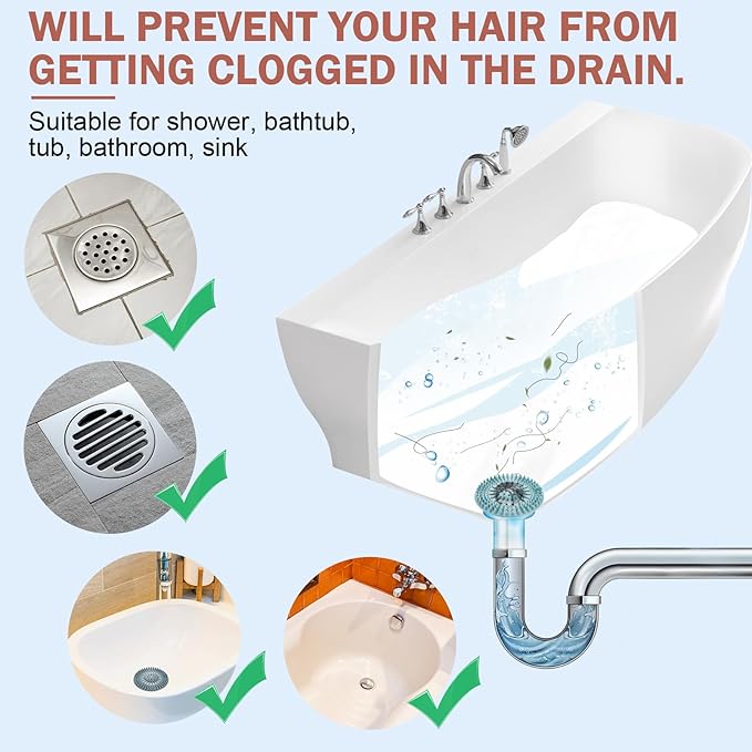 Gotega Bathroom Sink Drain Strainers, Hair Catcher Shower Drain Covers Protector - Image 5