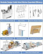 3 Tier Extra Large Over The Sink Dish Drying Rack, Expandable Stainless Steel - Image 4