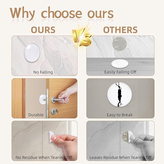 Silicone Door Stoppers for Wall, Door Pads to Prevent slamming - Image 7