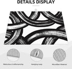 Black and White Abstract Curved Dish Drying Mats, Washable Reversible Foldable - Image 6