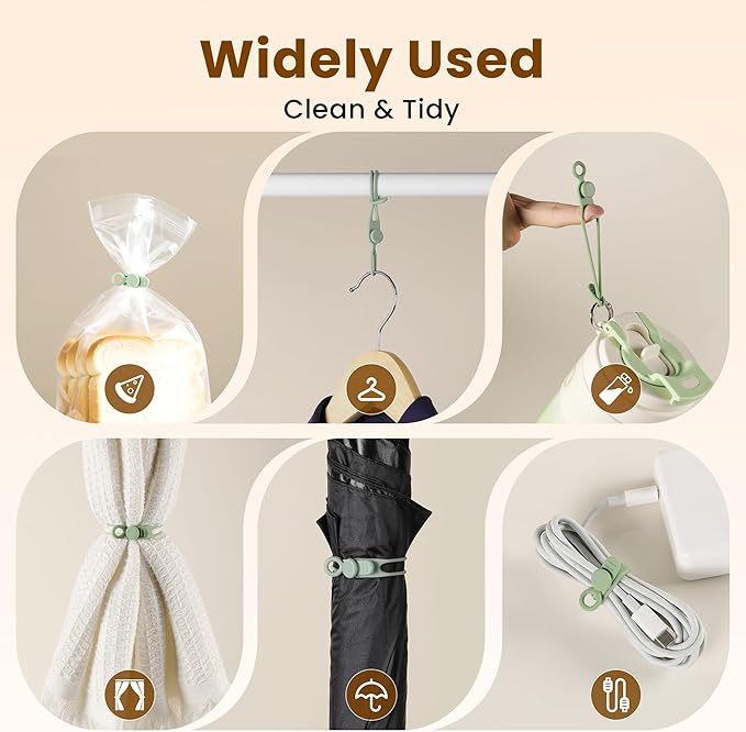 30Pcs Silicone Cable Ties, Reusable Data Cable Organizer - Image 6