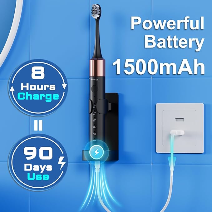 Sonic Electric Toothbrush for Adults and Kids, Comes - Image 7