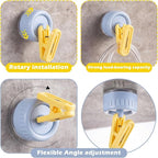 Geelin Dish Glove Clip with Suction Cup Easy Install Removable Blue Yellow - Image 2