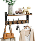 Wall Hooks with Shelf, Wood Coat Rack with Shelf Wall-Mounted, Entryway Hanging by Unknown