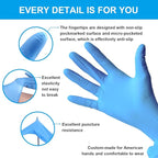 FINITEX Nitrile Disposable Medical Exam Gloves 4 mil Powder-free Latex-Free 100 - Image 7
