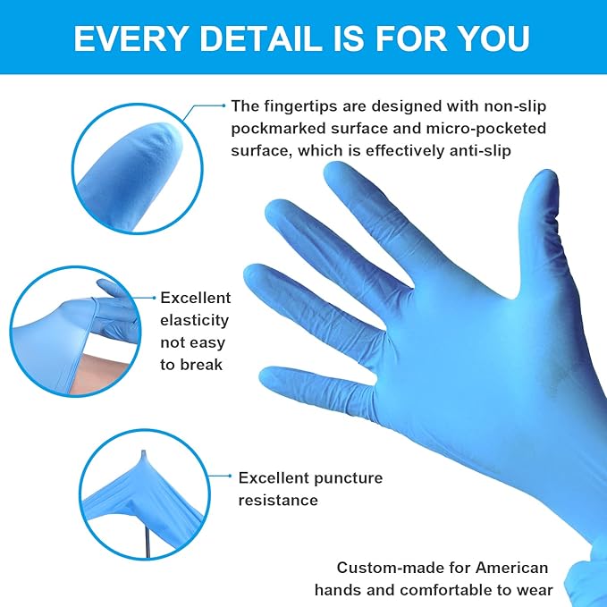 FINITEX Nitrile Disposable Medical Exam Gloves 4 mil Powder-free Latex-Free 100 - Image 7