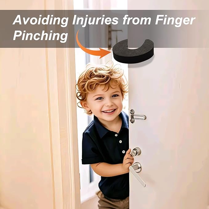 8 Pcs Multifunctional Door Slam Stopper and Door Pinch Guard, Stylish Finger - Image 7