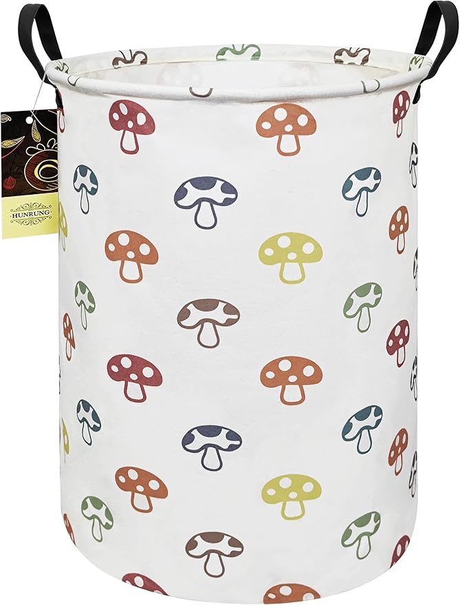 HUNRUNG Laundry Hamper, Large Canvas Fabric Lightweight Storage Basket Toy by HUNRUNG