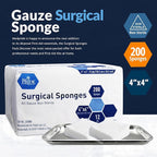 MED PRIDE 4”x 4” Gauze, 200 Surgical Sponges 12-ply Extra Absorbent | All-Gauze - Image 2