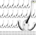 IBosins 18 Pack Big Heavy Duty Three Prongs Coat Hooks Wall Mounted by IBosins