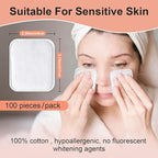 Premium Pure Cotton Pads 300 Count, Soft & Lint-Free Upgraded Edge Stitching - Image 2