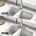 Kitchen Sink Splash Guard Faucet Mat Autumn Pumpkin Floral 15"x5.5", Diatom Mat - Image 4
